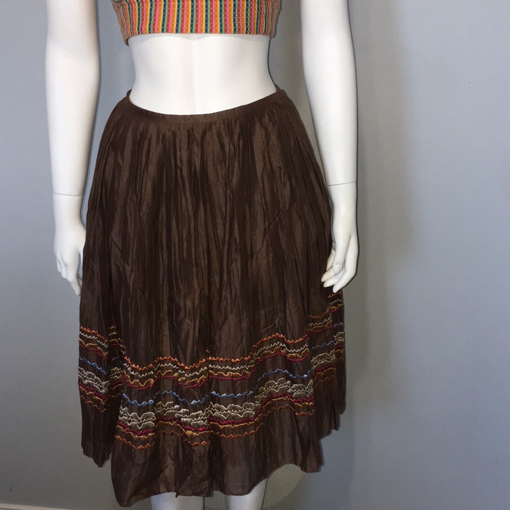 Saja NWOT Boho Pleated Skirt